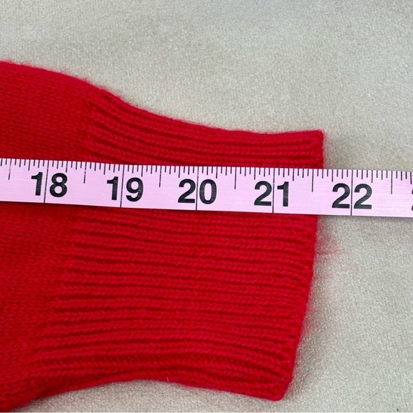 Vintage Picket & Post Red Acrylic Sweater Size Medium Made in U.S.A. Crew Neck - Picture 14 of 14